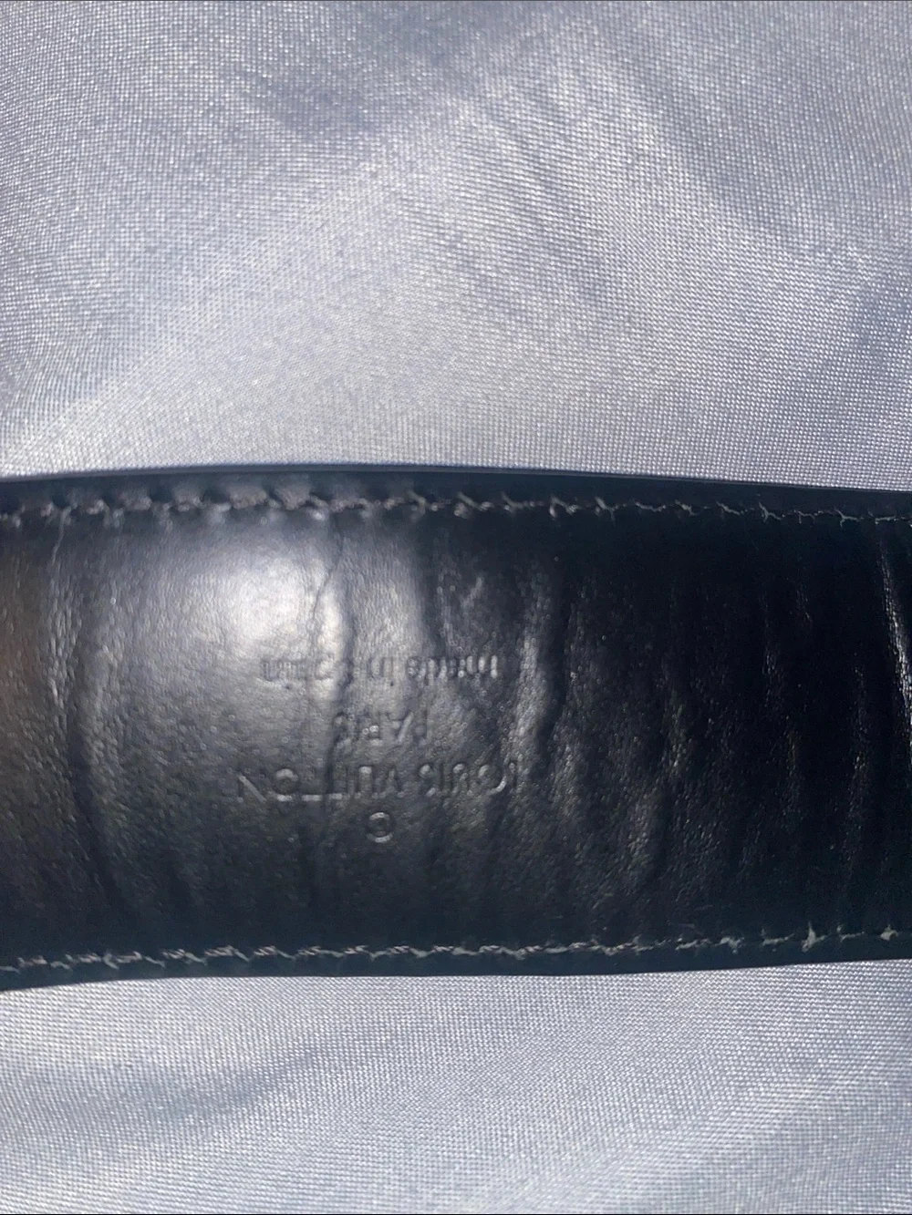 Louis Vuitton Black and Gray Damier Graphite Men's Belt